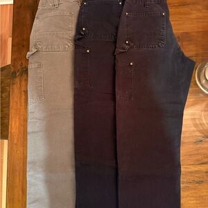 Carhartt Men's Gray and Black Cargo Pants